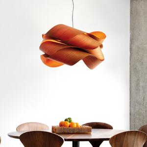LZF LAMPS Link pendul, cablu negru Ø 46cm cireș, reglabil, Lemn, Camera de zi / sufragerie, Lemn, Design