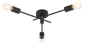 Plafoniere Lindby, Cerros, reglabil, Negru, Camera de zi, Metal, Modern