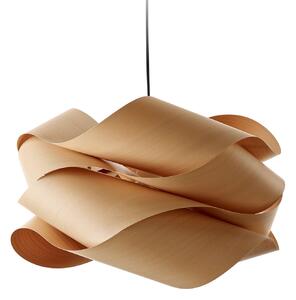 LZF LAMPS Link pendul, cablu negru Ø 69cm fag, reglabil, Lemn, Camera de zi / sufragerie, Lemn, Design