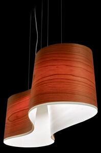 LZF LAMPS New Wave lampă suspendată, cireș/fildeș, reglabil, Lemn, Camera de zi / sufragerie, Lemn, Design