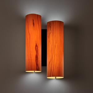 LZF LAMPS Black Note Duplet aplică perete negru/cireș, reglabil, Lemn, Camera de zi / sufragerie, Lemn, Design