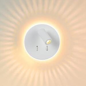 Lucide Aplică de perete cu LED Bentjer 2 surse lumină alb, Alb, dormitor, Metal, Modern