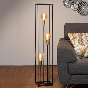 Lucide Lampă de podea Ruben, negru, cu trei lămpi, Negru, Camera de zi / sufragerie, Metal, Modern