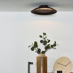 Lucide Plafonieră cu LED Foskal în negru, Ø 34,5 cm, Negru, Camera de zi / sufragerie, Metal, Modern