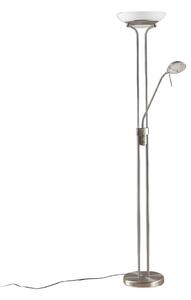 Lampadar Lindby, Yveta, reglabil, Metalic, Camera de zi, Metal, Modern