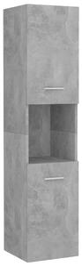 Dulap de baie, gri beton, 30 x 30 x 130 cm, PAL