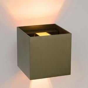 Lucide Aplică de perete cu LED Xio, unghiulară, alamă antică, reglabil, Bronz / Alamă Veche, Hol, Metal, Modern