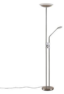 Lampadar Lindby, Jonne, reglabil, Metalic, Camera de zi, Metal, Modern