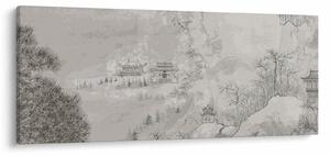 Tablou - Peisaj chinezesc (120x50 cm)