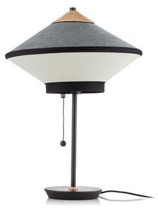 Lampă de masă Forestier, Cymbal S, Albastru, Camera de zi, Țesătură / Textil, Design