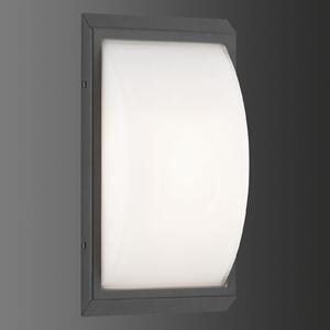 LCD Aplică LED exterior 053, detector mișcare, grafit, Negru, Sticlă