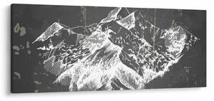 Tablou - Ilustrație de munți (120x50 cm)