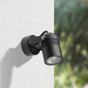 LCD Proiector LED perete exterior 5019, negru, IP54, Negru, Metal, Modern, Perete rotund
