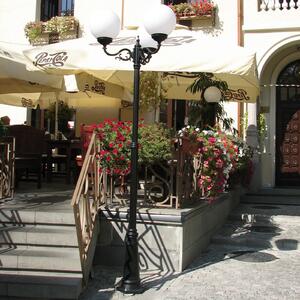 LCD Candelabru 1144, trei fluxuri, negru/alb, Negru, Metal, Antichitate, glob