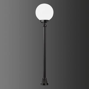 LCD Lampă de trotuar 1142 cu abajur sferic, negru/alb, Negru, Metal, Antichitate, glob