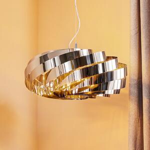 Domiluce Lampă suspendată Vento, crom-nichel, Ø 60 cm, metal, reglabil, Metalic, Camera de zi / sufragerie, Metal, Modern
