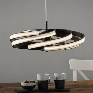 Domiluce Lampă suspendată LED decorativă Zoya, negru, reglabil, Negru, Camera de zi / sufragerie, Metal, Modern