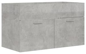 Dulap de chiuvetă, gri beton, 80x38,5x46 cm, PAL
