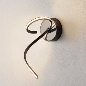 Domiluce Aplică perete LED Lungo cu design modern, negru, reglabil, Negru, Camera de zi / sufragerie, Metal, Modern