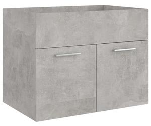 Dulap de chiuvetă, gri beton, 60x38,5x46 cm, PAL