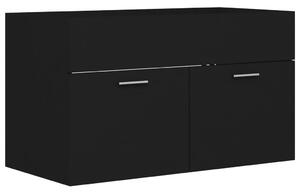 Dulap de chiuvetă, negru, 80x38,5x46 cm, PAL