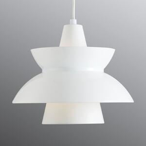Louis Poulsen Doo-Wop - lampă suspendată albă, reglabil, Alb, Camera de zi / sufragerie, Metal, Design
