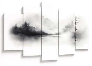 Tablou - pictură cu cerneală de peisaj (150x105 cm)