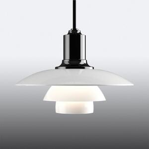 Louis Poulsen PH 2/1 lampă suspendată sticlă negru, reglabil, Alb, Camera de zi / sufragerie, Sticlă, Design