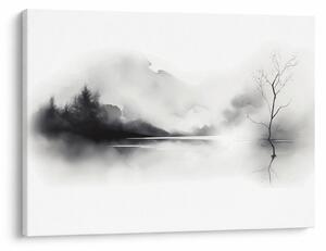 Tablou - pictură cu cerneală de peisaj (70x50 cm)