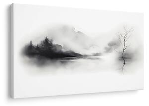 Tablou - pictură cu cerneală de peisaj (90x60 cm)