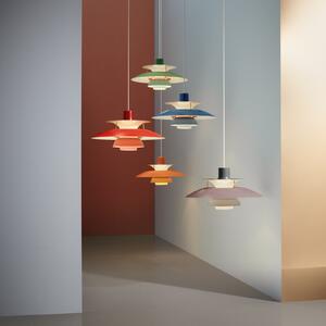 Louis Poulsen PH 5, lampă suspendată designer roșu, reglabil, Roșu, Camera de zi / sufragerie, Metal, Design