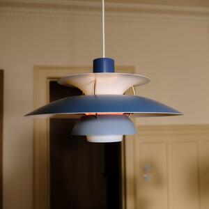 Louis Poulsen PH 5, lampă suspendată albastru, reglabil, Albastru, Camera de zi / sufragerie, Metal, Design