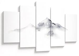 Tablou - Pictură cu cerneală de munți (150x105 cm)