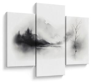 Tablou - pictură cu cerneală de peisaj (90x60 cm)