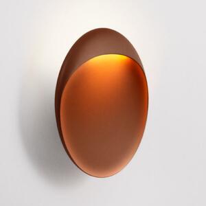 Louis Poulsen Aplică de perete cu LED Flindt, corten, 3.000 K, Ø 30 cm, reglabil, Maro / Rugină, Camera de zi / sufragerie, Aluminiu, Design