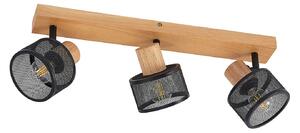 Plafoniere Lindby, Evinora, reglabil, Lemn, Camera de zi, Lemn, Modern