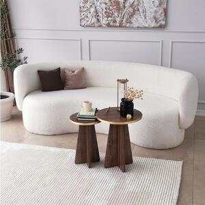 Set 2buc. măsuțe cafea Kabivo 1 (auriu + nuc). 1089598