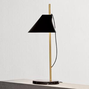 Louis Poulsen lampă masă marmură Yuh Brass, negru, reglabil, Negru, dormitor, Metal, Design