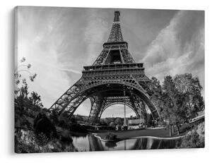 Tablou - Turnul Eiffel, alb-negru (70x50 cm)