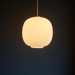 Louis Poulsen Lampă suspendată VL45 Radiohus, Ø 17,5 cm, alb, reglabil, Alb, Camera de zi / sufragerie, Sticlă, Design