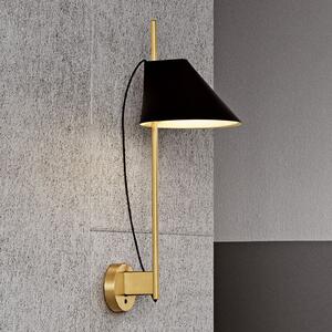 Louis Poulsen aplică perete marm. Yuh Brass, negru, reglabil, Negru, Camera de zi / sufragerie, Metal, Design