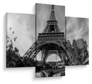 Tablou - Turnul Eiffel, alb-negru (90x60 cm)