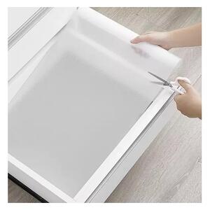 Covoras antiderapant pentru protectie sertar, impermeabil, 300 x 50 cm, alb