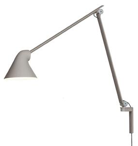 Louis Poulsen NJP aplică per LED braț lung gri des, Gri, Camera de zi / sufragerie, Metal, Design
