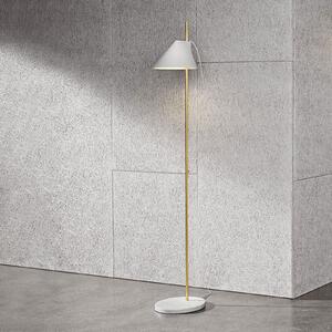 Louis Poulsen lampă podea marmură Yuh Brass, alb, reglabil, Alb, Camera de zi / sufragerie, Metal, Design