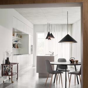 Louis Poulsen Keglen lampă susp. LED 17,5cm negru, reglabil, Negru, Camera de zi / sufragerie, Metal, Design