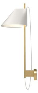 Louis Poulsen aplică perete marmură Yuh Brass, alb, reglabil, Auriu / Alamă, Camera de zi / sufragerie, Metal, Design