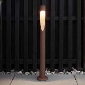 Louis Poulsen bornă luminoasă Flindt, 930, corten 70 cm bază 24 V, Maro / Rugină, Aluminiu, Design