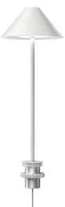 Louis Poulsen Lampă de masă LED Keglen, albă, cu pin, CCT, reglabil, Alb, Camera de zi / sufragerie, Metal, Design