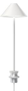 Louis Poulsen Lampă de masă LED Keglen, albă, cu pin, 3000K, reglabil, Alb, Camera de zi / sufragerie, Metal, Design